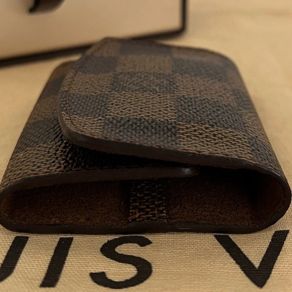 Louis Vuitton Ebene Necklace Earring Cufflink Holder Dust bag Box Vintage Unisex